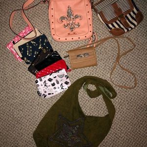 Lot of purses and make up bags!